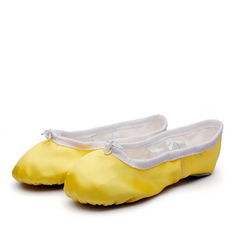 MSMAX Ballet Shoes for Girls Toddler Shoes Yellow Dance Slippers for Halloween 11 M US Little Kid - Image 5